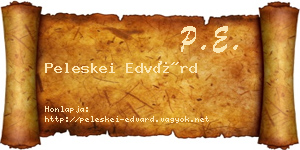 Peleskei Edvárd névjegykártya
